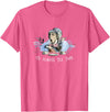 Alice in Wonderland - Floral - It's Aways Tea Time Rabbit T-Shirt in Pink Heather