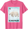 Polar Bear Mexican Tee El Oso Polar Mexican Polar Bear Cards T-Shirt - Pink Heather