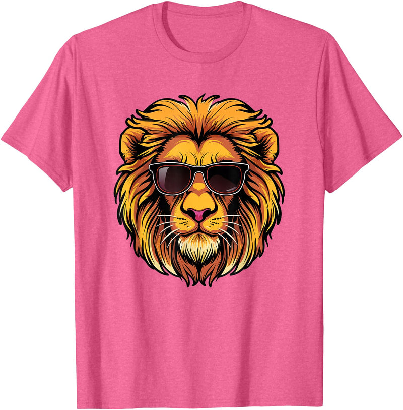 Älion. Lion Sunglasses T-Shirt - Pink Heather