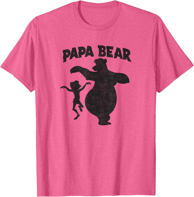 Disney Jungle Book Papa Bear Father's Day T-Shirt - Pink Heather