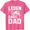 Cow Lover Gift Co. Legen Dairy Dad Cow Farmer Father's Day for Men T-Shirt - Pink Heather