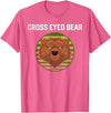 Moose Bronco Funny Cross Eyed Bear Animal Graphic T-Shirt - Pink Heather