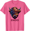 Emo Cow Cute Scottish Highland Emoo Grunge Men Women Music T-Shirt - Pink Heather