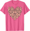 Pig Lover Shirts For Men Women Kids Pigs Heart Shape Cute Love Hog Swine Girls Kids Women Men T-Shirt - Pink Heather