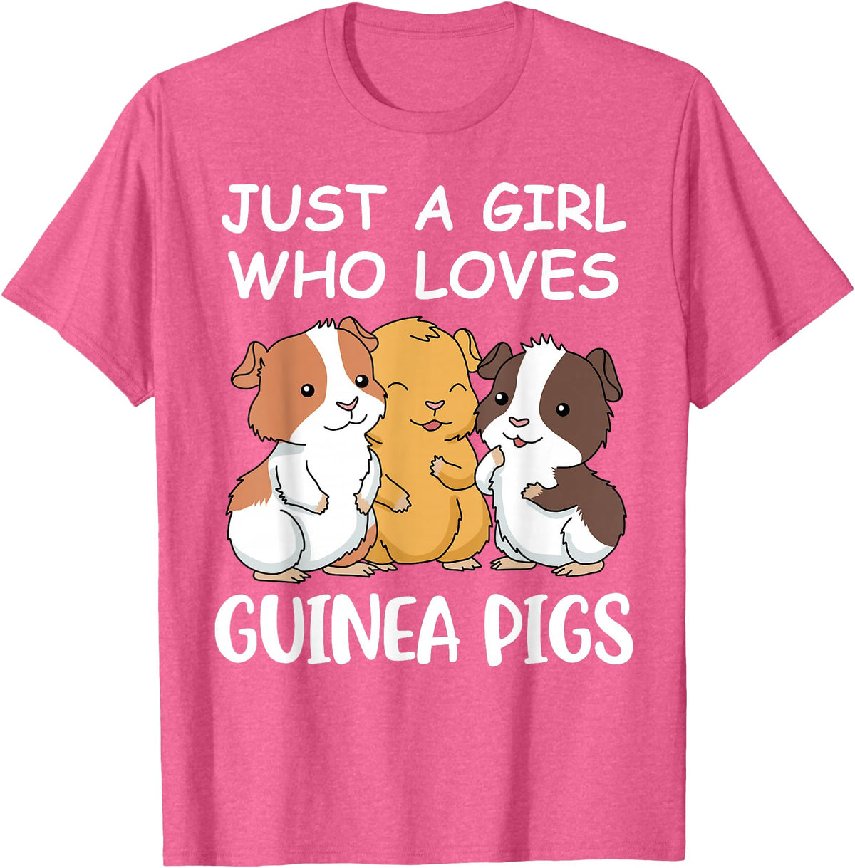 Guinea Pig Gifts & Prints Guinea Pig Shirt Girls Guinea Pig Gifts Women Guinea Pig T-Shirt - Pink Heather