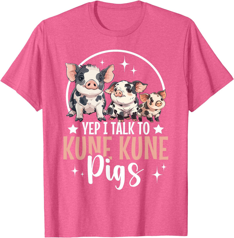 Kune Kune Pig Accessories & KuneKune Clothes Kune Kune Pig Essentials Kunekune Pig Lover Kune Kune Mom T-Shirt - Pink Heather
