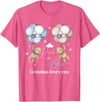 Bear Balloons Boy Or Girl Baby Gender Reveal Tee Bears Pink Or Blue Grandma Loves You Gender Reveal T-Shirt - Pink Heather