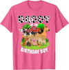 Matching Farm Theme Birthday Shirts By PDQA Daddy of The Bday Boy Farm Animals Matching Farm Theme T-Shirt - Pink Heather