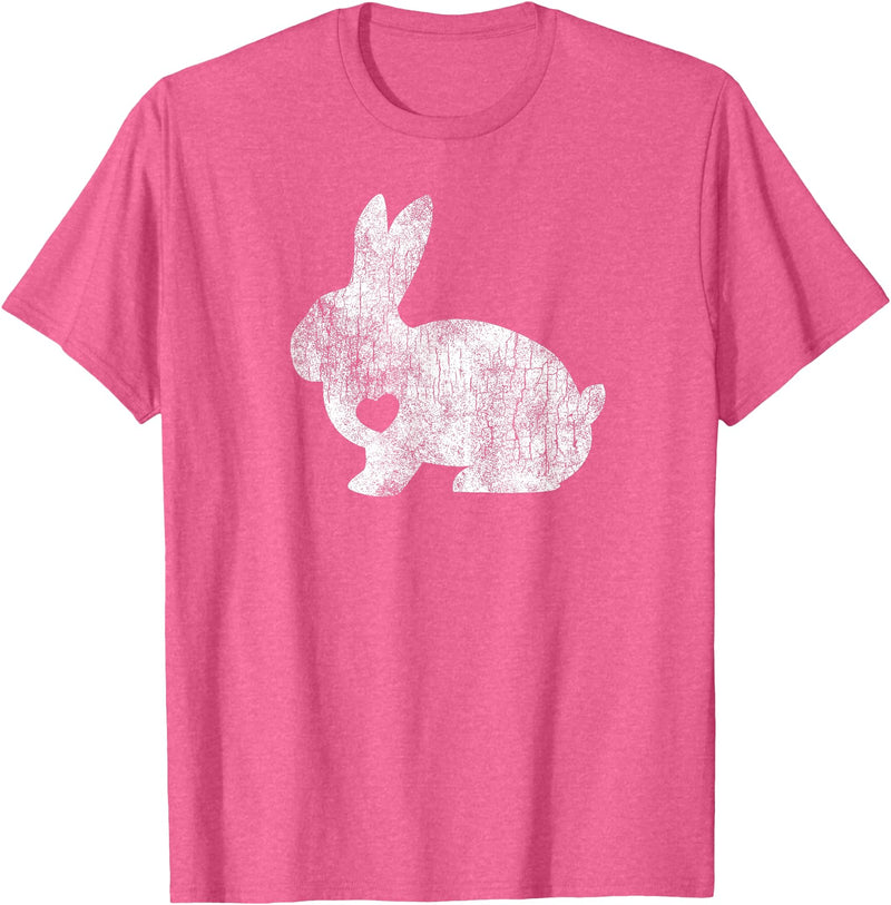 Love Bunny Rabbit Lover Animal Pet Owner Easter Gift T-Shirt in Pink Heather