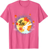 Cute Rabbit Lantern Chinese Mid-Autumn Festival Kids Adults T-Shirt in Pink Heather