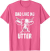 Lustige Kühe Bauernhof Papa Farming Leben Kuh Papa wie Keine Utter Funny Father's Day Animal Word Game T-Shirt - Pink Heather
