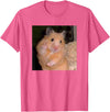 Hamster Meme Peace Sign Funny Pet Owner Trendy T-Shirt - Pink Heather