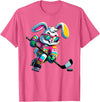 Happy Easter Bunny Hockey Rabbit Men Women Kid T-Shirt in Pink Heather