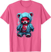 Teddy Bear Hoodie Street Style Urban Art Teddy Bear Hoodie Cool Street Style T-Shirt - Pink Heather