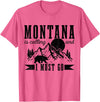 Montana Is Calling And I Must Go! Montana Is Calling & I Must Go Bear Mountains Vintage Gift T-Shirt - Pink Heather