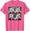 Polar Bears Lover Xmas Photo Booth Men Women Kids Polar Bear Wearing Santa Outfit Winter Christmas T-Shirt - Pink Heather