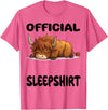 Official Sleep Pajamas Nightgown Sleepwear Co. Scottish Highland Cow Official Sleepshirt Pajamas Nightgown T-Shirt - Pink