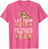 Giraffe Gift For Giraffe Lover Accessories & Stuff Cute Giraffe Design for Men Women Adult Safari Giraffe Lover T-Shirt - Pink Heather