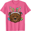 Easter Shirts Women Men Kids Children Easter Gift Easter Bear Face Bunny Ears Eggs Cute Animal Men Women Kids T-Shirt - Pink Heather