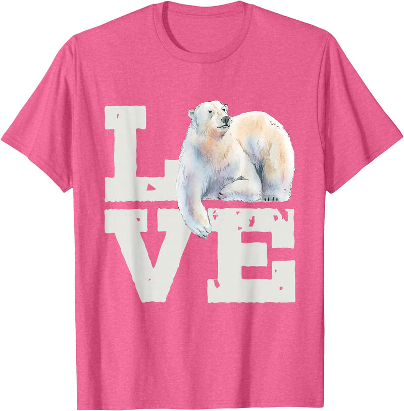 Funny Polar Bear Shirts Polar Bear Lover Zookeeper Zoo Animal Lover Wildlife T-Shirt - Pink Heather
