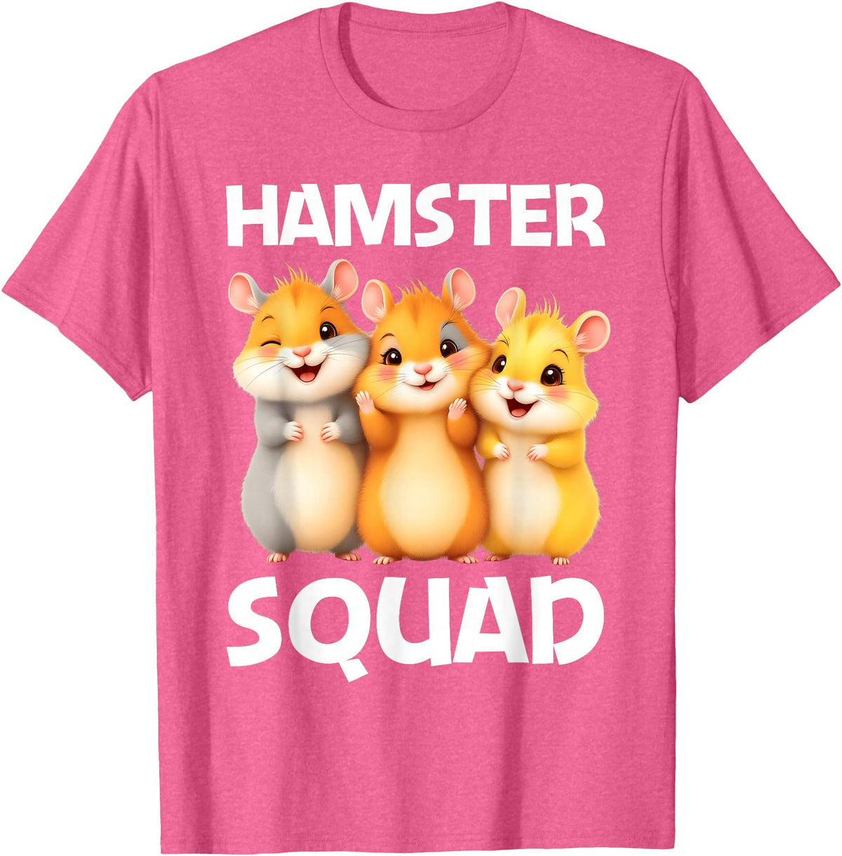 Cute Hamster Design for Men Women Kids Dwarf Hamster Lovers T-Shirt - Pink Heather