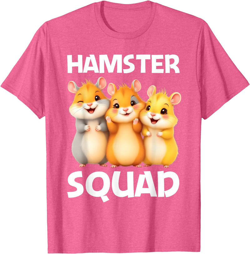 Cute Hamster Design for Men Women Kids Dwarf Hamster Lovers T-Shirt - Pink Heather