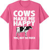 Cow Gift Cow Lover Accessories Cattle Farmer Stuff Cool Cow Art For Men Women Cow Farmer Dairy Cows Farm Animal T-Shirt -