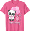 Birthday Gifts for Girls by Content Design Studio Birthday Girl 8 Panda Pink Balloons T-Shirt - Pink Heather