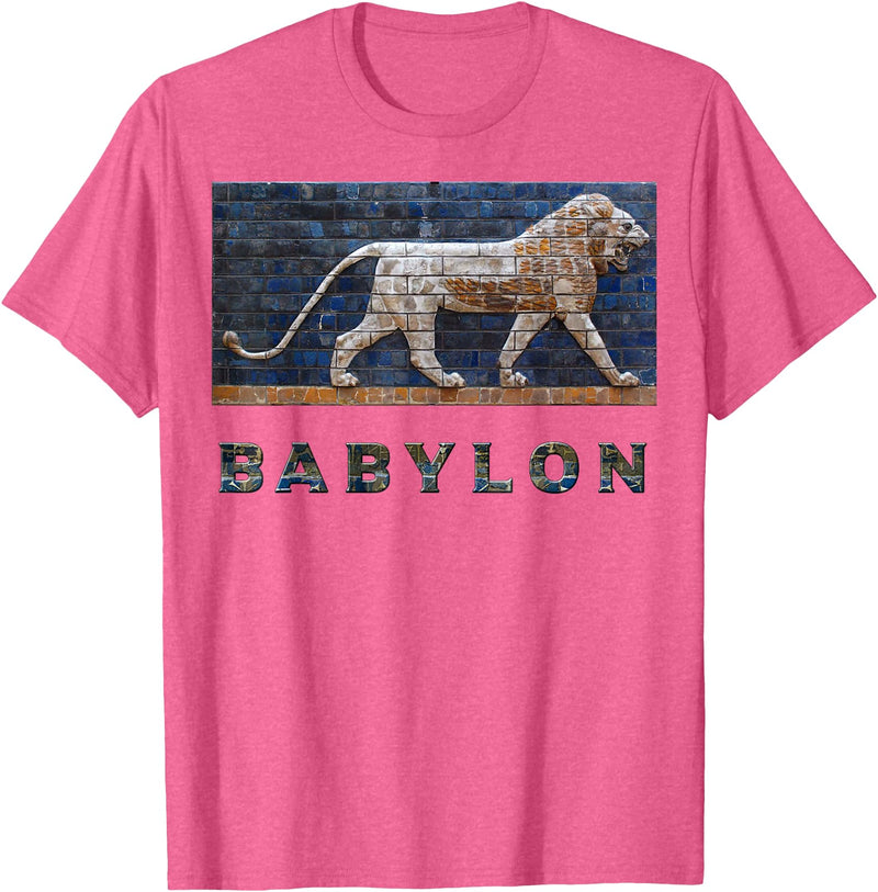 G.Y Production Kids Unisex Black Lion Print T-Shirt - Pink Heather