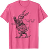 Retro Alice Wonderland White Rabbit I'm Late T-Shirt in Pink Heather