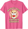 Cute World's Best Hamster Grandpa Grandfather T-Shirt - Pink Heather