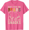 Bear Community Bear Brotherhood Gay Men Gifts Gay Bear Pride Don't Feed Bears Funny Bear Flag T-Shirt - Pink Heather