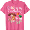 H1Shop Happy Birthday Born On May 28 OMG It's My Birthday Born On May 28th Girl with Present Bear T-Shirt - Pink Heather