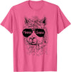 Mama Llama Funny Animal Apparel Llama Lover Mama Llama T-Shirt - Pink Heather