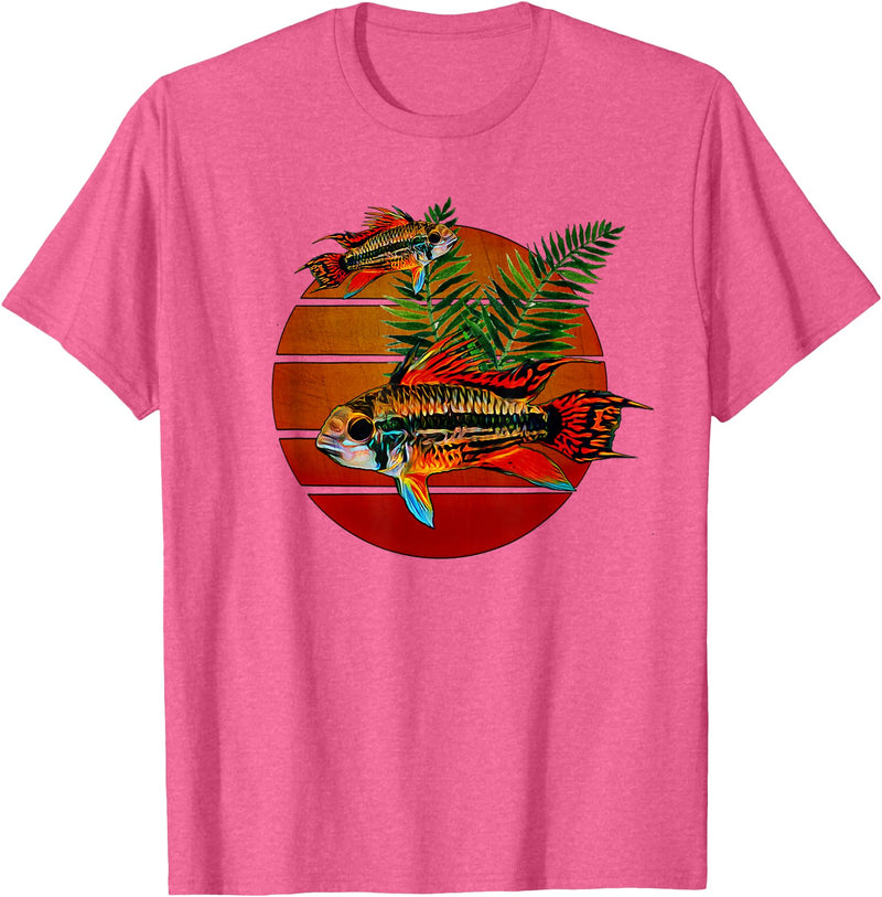 Dwarf Cichlids Tees Cockatoo Dwarf Cichlids Apistogramma Lover Aquarium Cichlids T-Shirt - Pink Heather