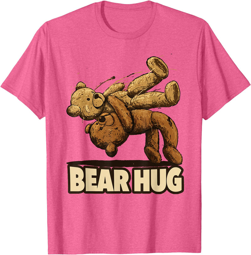 Bear Hug Wrestling Bear Hug - Wrestling bears T-Shirt - Pink Heather