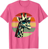 Humorous Gifts for Giraffe lover Giraffe Vintage Sunglasses T-Shirt - Pink Heather