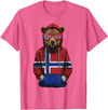 Cool Norwegian Roots Norway Norway Roots Bear Norge Norwegian Flag T-Shirt - Pink Heather
