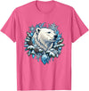 Arctic Polar Bear Winter Snowflake Pine Cone Christmas Polar Bear Snowflake Winter Wonderland T-Shirt - Pink Heather