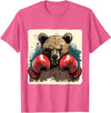 Funny Boxing Animals Boxer Bear With Boxing Gloves Kickboxing Funny Boxing T-Shirt - Pink Heather