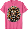 Lion Lover Face Wild Animal Lion Face Animal Lion T-Shirt - Pink Heather