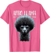 Llama Corner Afro Llama Ain't Got Time for Your Drama - Llama Gift T-Shirt - Pink Heather
