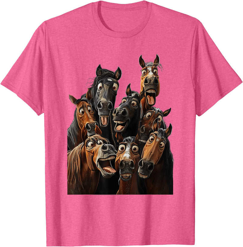 Crazy Horses Design Crazy Horses T-Shirt - Pink Heather
