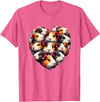 Guinea pigs Artwork Co by MNI Guinea pigs Love Heart of Kids women Teen Girls T-Shirt - Pink Heather