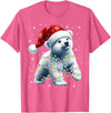 Santa Polar Bear Gift Tee Santa Polar Bear, Christmas, Men Women Kids, Bear Lover T-Shirt - Pink Heather