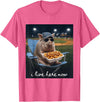 Funny Men Women Pig Baseball Outfit Funny Pig Baseball I Live Here Now T-Shirt - Pink Heather