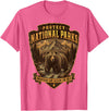 National Parks Conservation Co Protect National Parks Bear Vintage Arrowhead Badge Apparel T-Shirt - Pink Heather