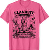 Llamaste Outdoor Society by The Maesthetics Llamaste Vintage Llama Meditation Outdoor Camping T-Shirt - Pink Heather