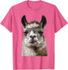 FunWearVM Funny Smoking Llama Cool Animal Lover with Attitude T-Shirt - Pink Heather
