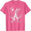 Bunny Rabbit Howling to the Moon Bunny Howl At T-Shirt in Pink Heather